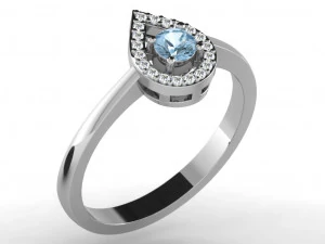 anillo de diamantes para damas Modelo de impresión 3D