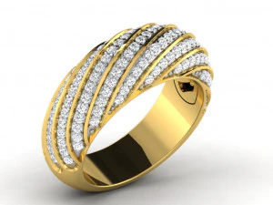 anillo de diamantes para damas Modelo de impresión 3D
