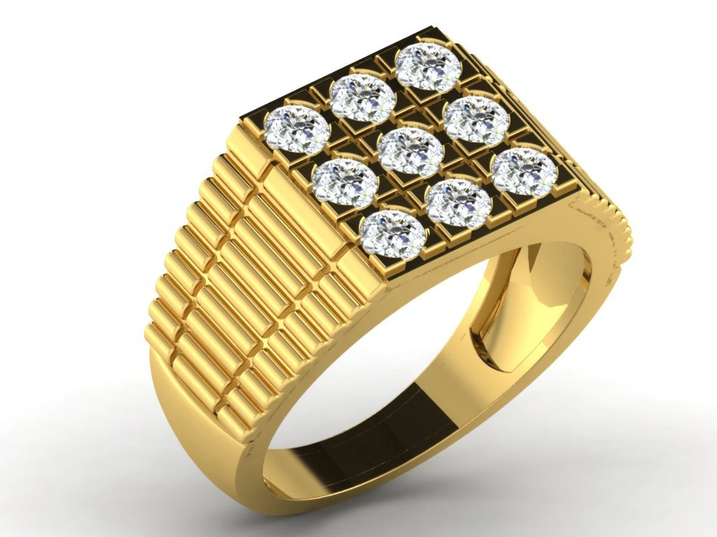 diamond ring 3D Print Model .c4d .max .obj .3ds .fbx .stl .blend 
