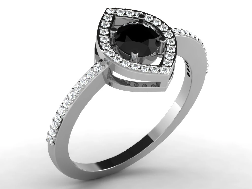 diamond ring for ladies 3D Print Model .c4d .max .obj .3ds .fbx .stl .blend 