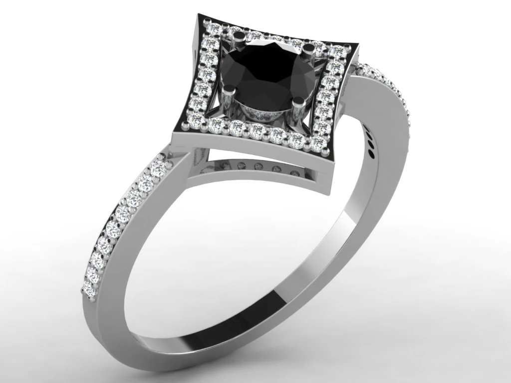 diamond ring for ladies 3D Print Model .c4d .max .obj .3ds .fbx .stl .blend