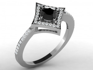 diamond ring for ladies Modèles 3D en vedette