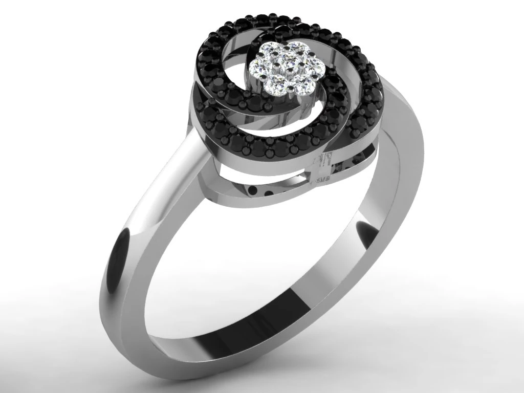 diamond ring for ladies 3D Print Model .c4d .max .obj .3ds .fbx .stl .blend 