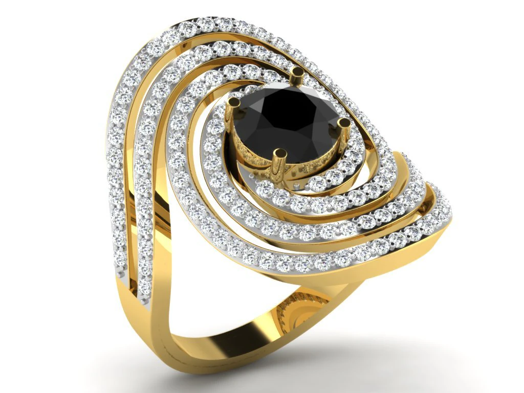diamond ring for ladies 3D Print Model .c4d .max .obj .3ds .fbx .stl .blend 
