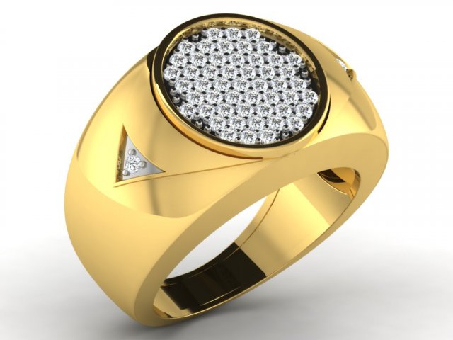 diamond ring 3D 프린트 모델 .c4d .max .obj .3ds .fbx .stl .blend 
