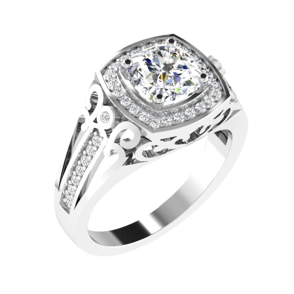 diamond ring for ladies 3D Print Model .c4d .max .obj .3ds .fbx .stl .blend