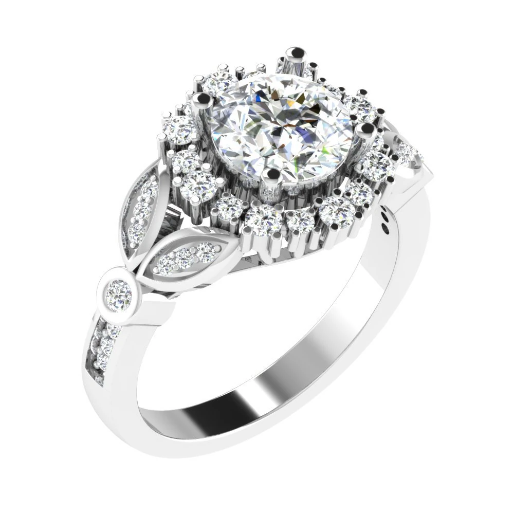 diamond ring for ladies 3D Print Model .c4d .max .obj .3ds .fbx .stl .blend