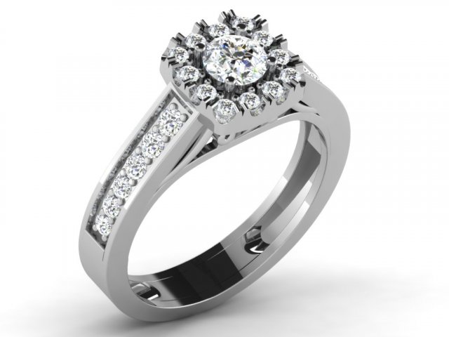 diamond ring for ladies 3Dプリントモデル .c4d .max .obj .3ds .fbx .stl .blend 