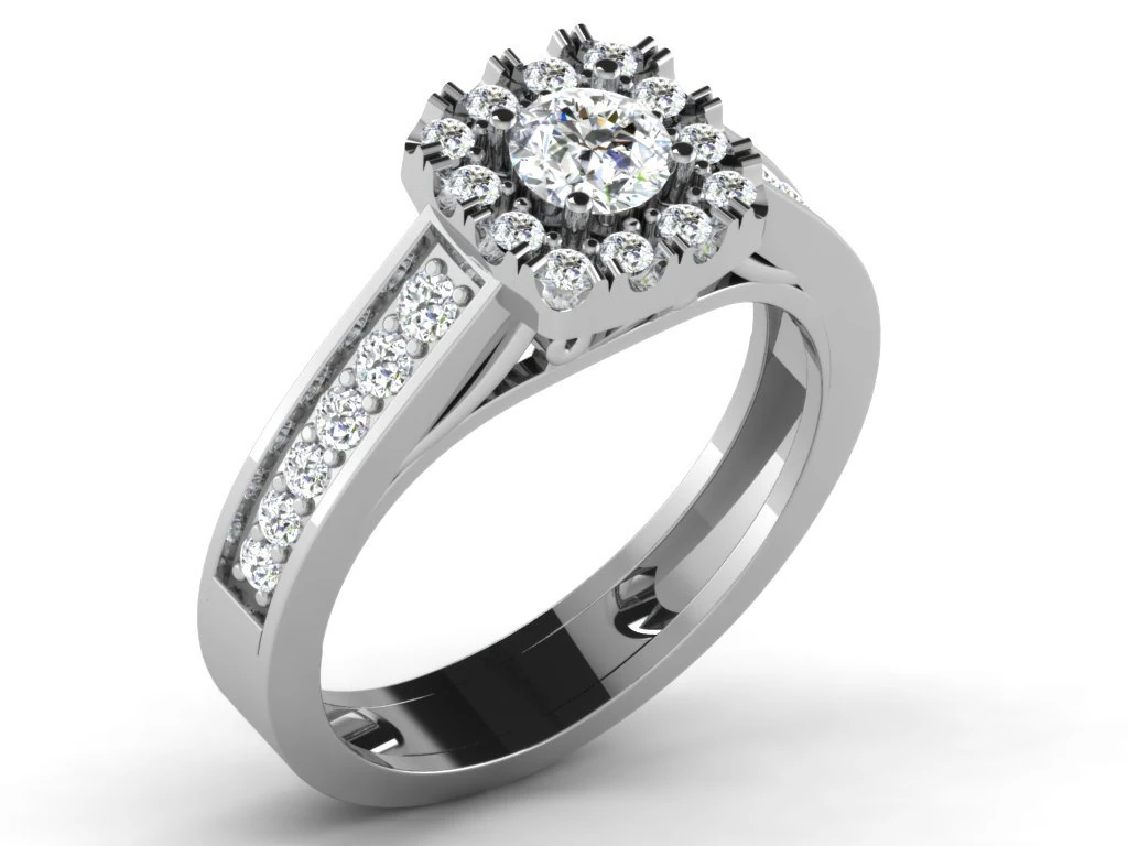 diamond ring for ladies 3D Print Model .c4d .max .obj .3ds .fbx .stl .blend