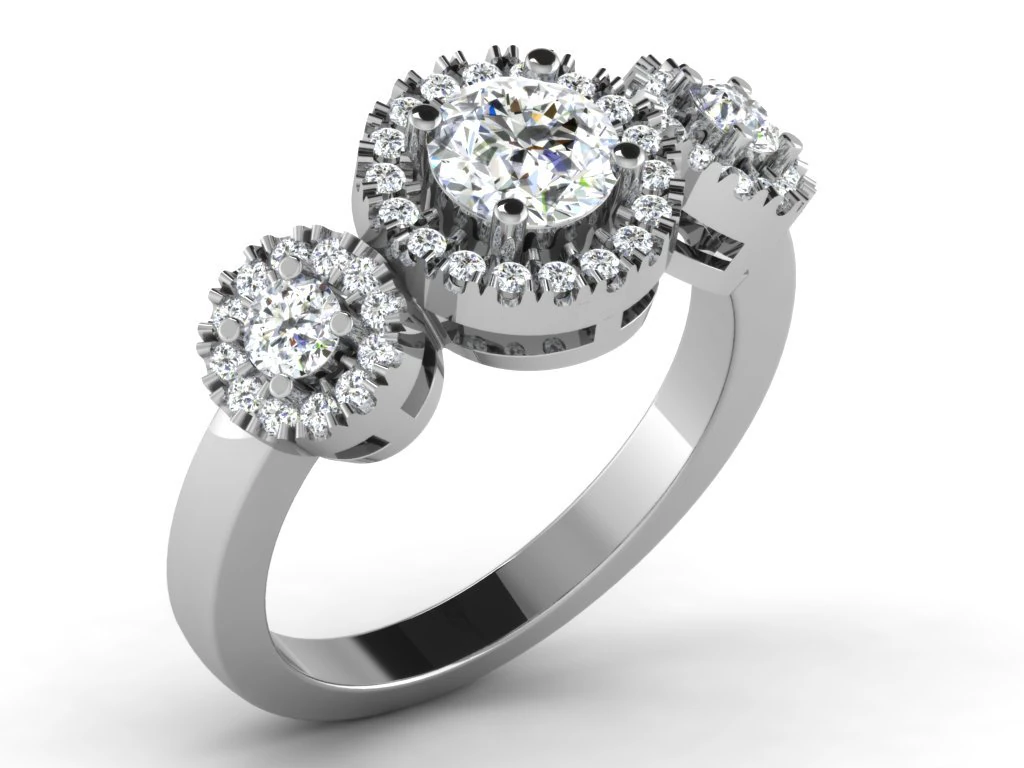 diamond ring for ladies 3D Print Model .c4d .max .obj .3ds .fbx .stl .blend 