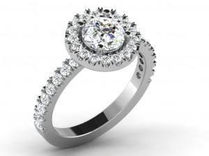 diamond ring for ladies Modèles 3D en vedette