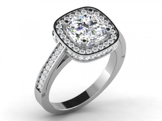 diamond ring for ladies 3D Baskı Modeli .c4d .max .obj .3ds .fbx .stl .blend 