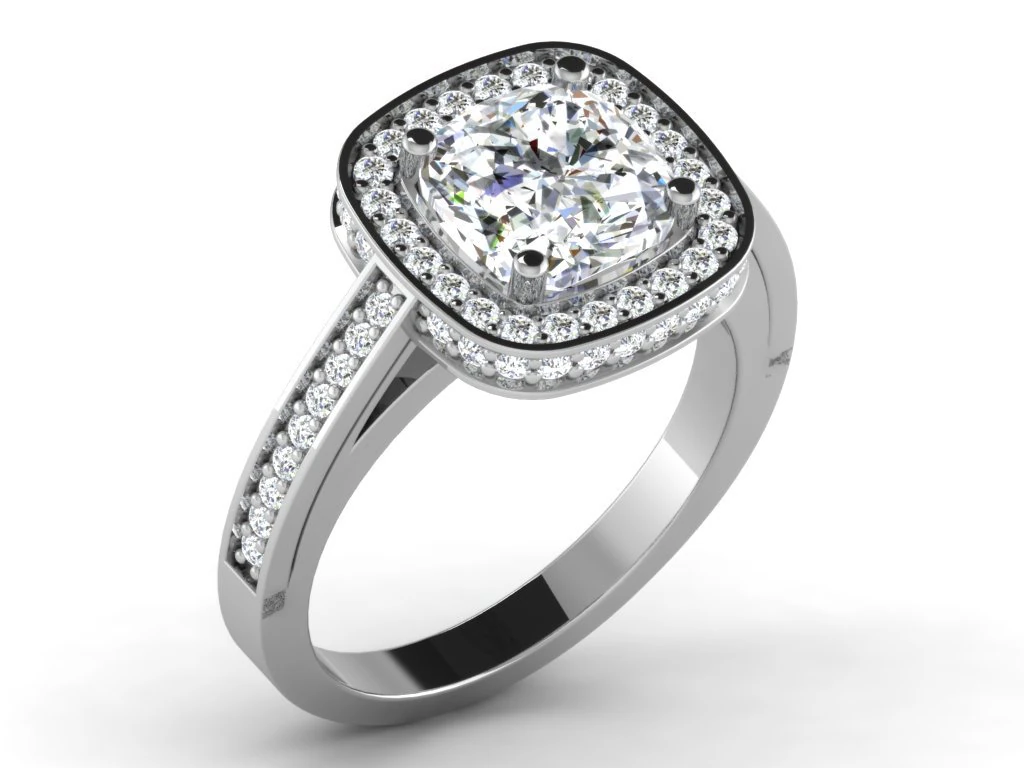 diamond ring for ladies 3D Print Model .c4d .max .obj .3ds .fbx .stl .blend 