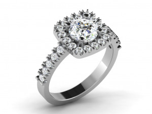 diamond ring for ladies Model Cetak 3D