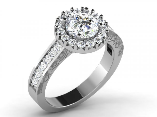 diamond ring for ladies Modèles 3D en vedette .c4d .max .obj .3ds .fbx .stl .blend 