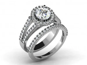 anel de diamante para senhoras Modelo de Impressão 3D