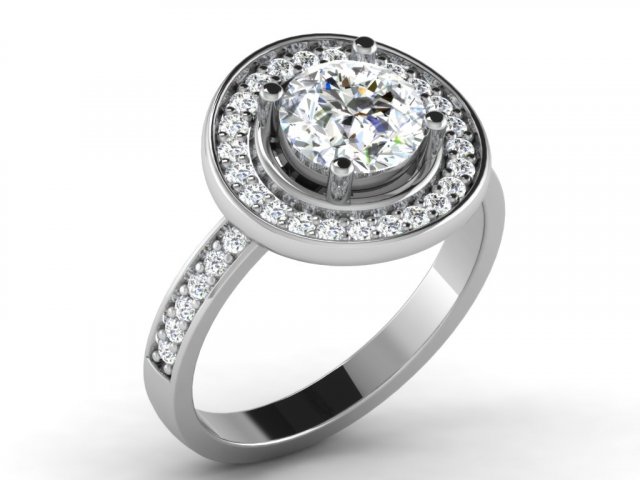 diamond ring for ladies 3D 프린트 모델 .c4d .max .obj .3ds .fbx .stl .blend 