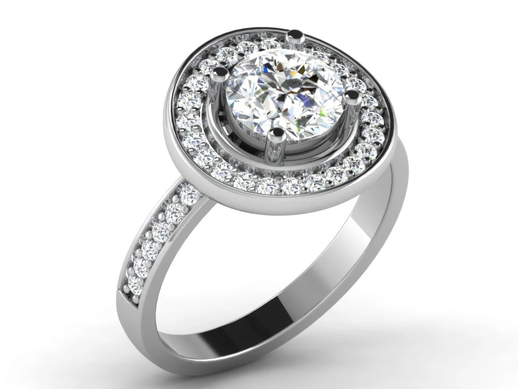 diamond ring for ladies 3D Print Model .c4d .max .obj .3ds .fbx .stl .blend 