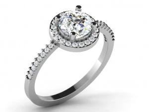 diamanten ring voor dames 3D printmodel