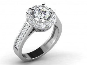 diamond ring for ladies Modèles 3D en vedette