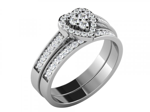 diamond ring for ladies Modelo de Impressão 3D .c4d .max .obj .3ds .fbx .stl .blend