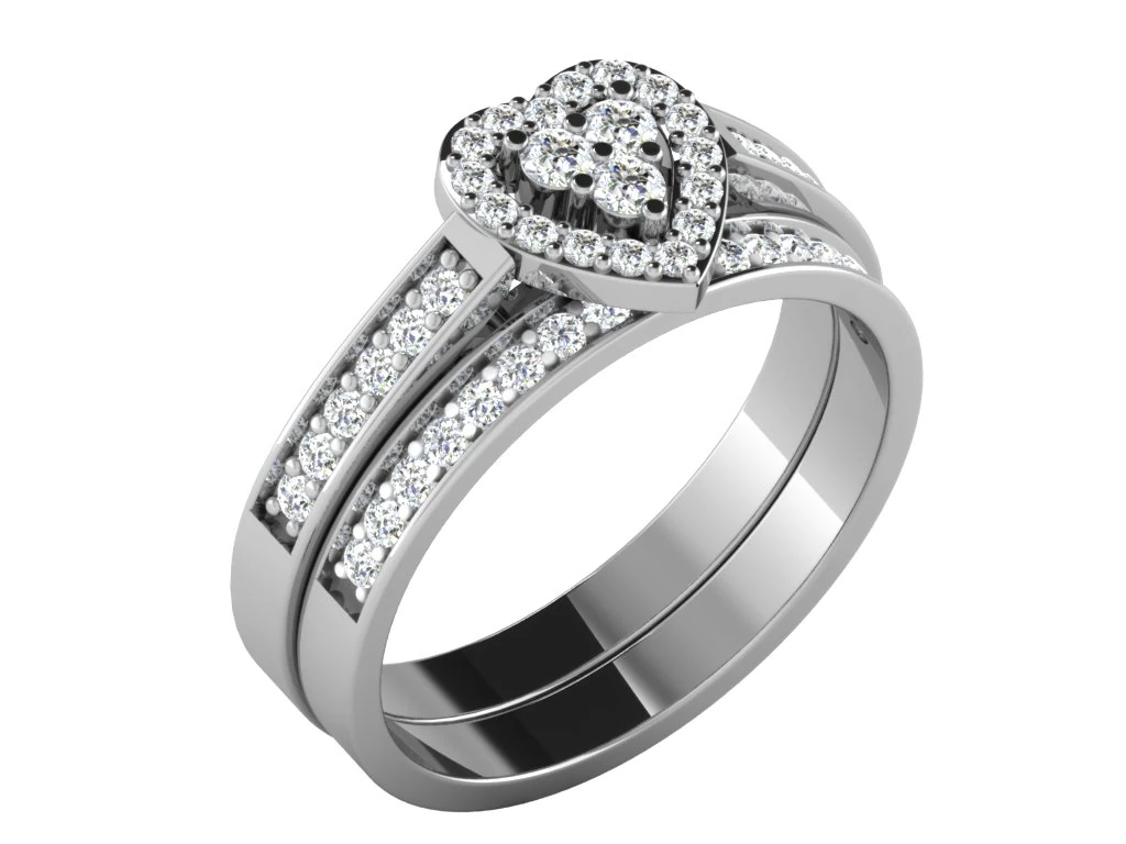 diamond ring for ladies 3D Print Model .c4d .max .obj .3ds .fbx .stl .blend 