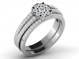 diamond ring for ladies 3D प्रिंट मॉडल
