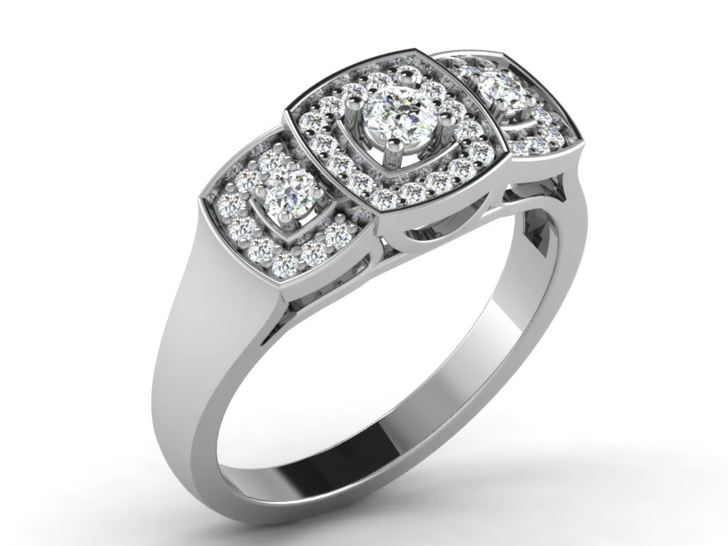 diamond ring for ladies 3D Print Model .c4d .max .obj .3ds .fbx .stl .blend 
