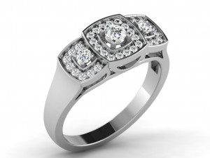 diamond ring for ladies Modello di stampa 3D