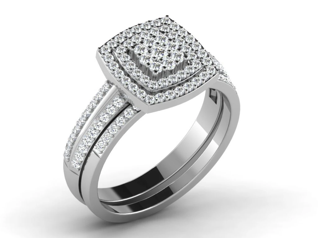 diamond ring for ladies 3D Print Model .c4d .max .obj .3ds .fbx .stl .blend 