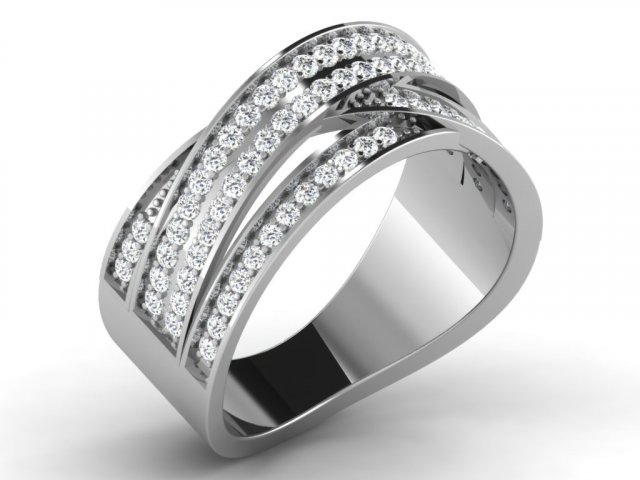 diamond ring for ladies 3D Print Model .c4d .max .obj .3ds .fbx .stl .blend 