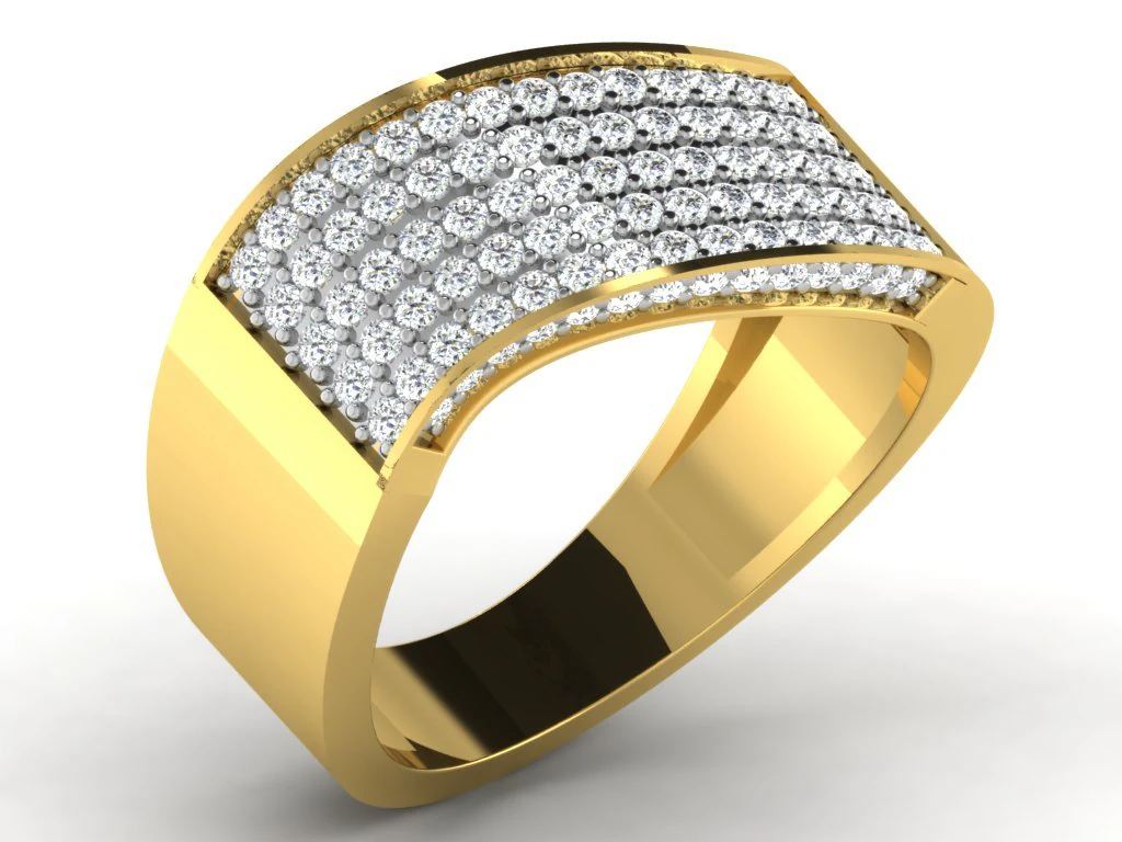 diamond ring for ladies 3D Print Model .c4d .max .obj .3ds .fbx .stl .blend 