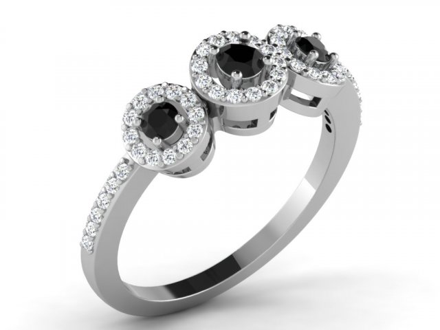 diamond ring for ladies 3Dプリントモデル .c4d .max .obj .3ds .fbx .stl .blend 