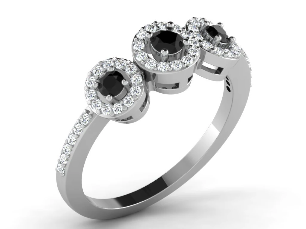 diamond ring for ladies 3D Print Model .c4d .max .obj .3ds .fbx .stl .blend