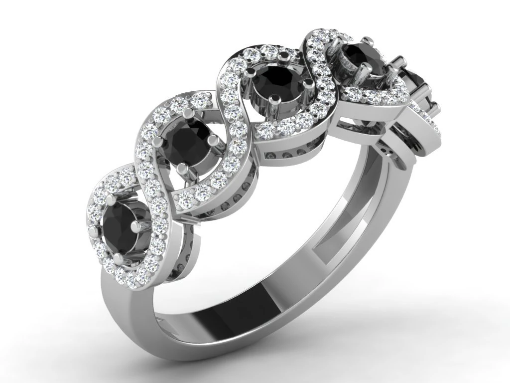 diamond ring for ladies 3D Print Model .c4d .max .obj .3ds .fbx .stl .blend 