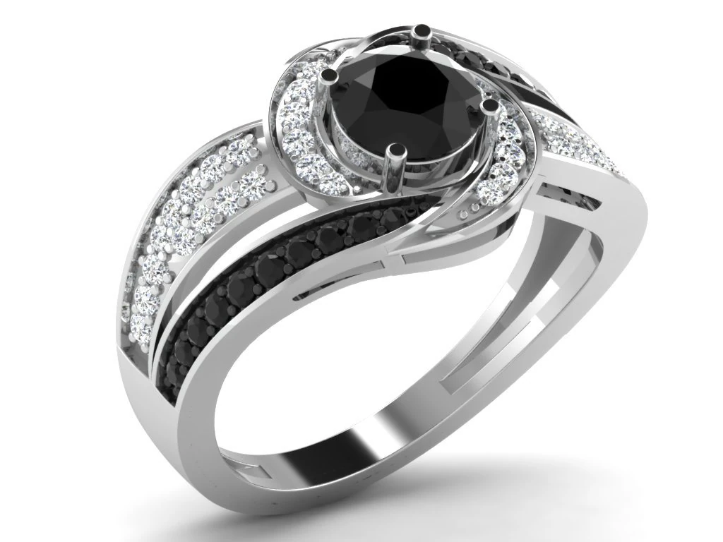 diamond ring for ladies 3D Print Model .c4d .max .obj .3ds .fbx .stl .blend 