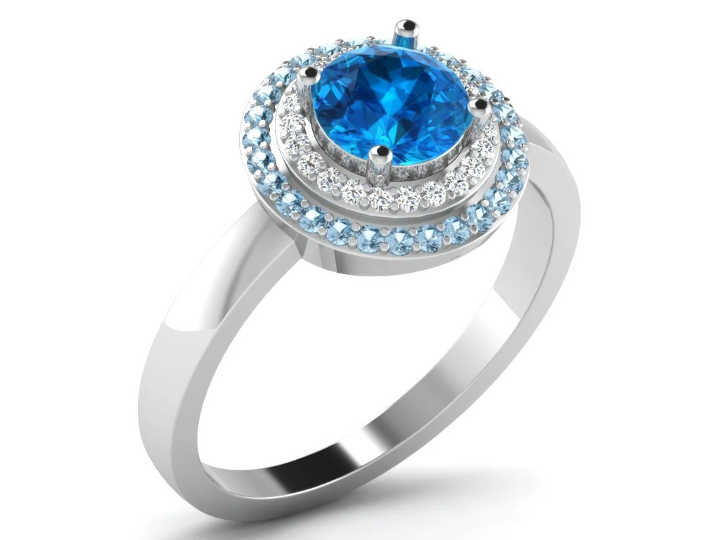 diamond ring for ladies 3D Print Model .c4d .max .obj .3ds .fbx .stl .blend