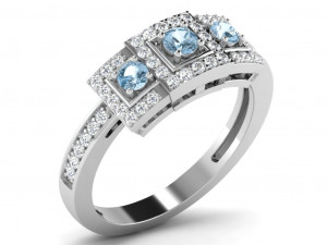 diamond ring for ladies Model Cetak 3D