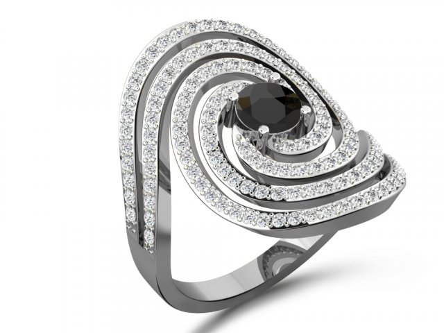 diamond ring for ladies 3D-printmodel .c4d .max .obj .3ds .fbx .stl .blend 