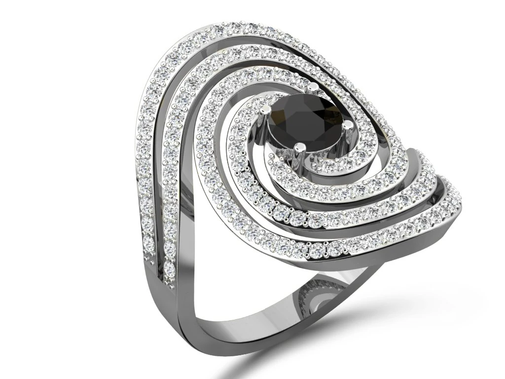 diamond ring for ladies 3D Print Model .c4d .max .obj .3ds .fbx .stl .blend 