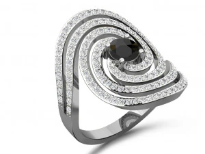 女士钻戒 3D 打印模型