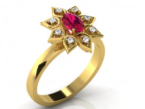 diamond ring for ladies 3D Print Model