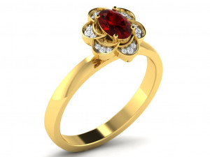 diamond ring for ladies 3D Print Model