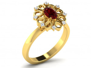 diamond ring for ladies Modelo de Impressão 3D