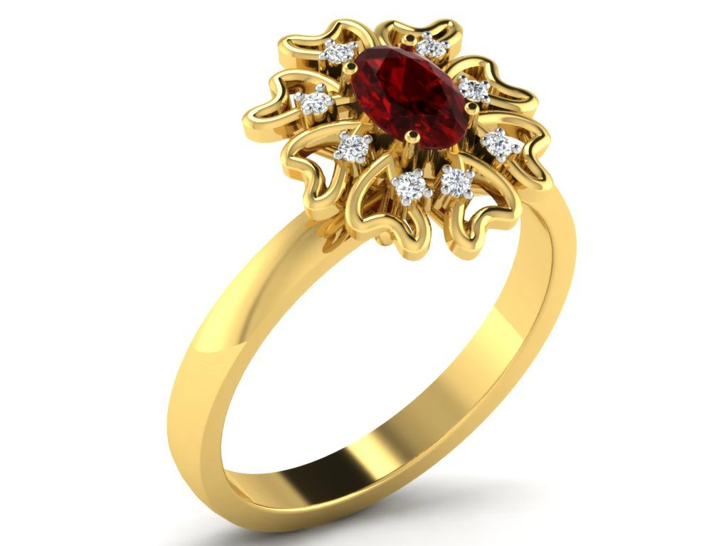 diamond ring for ladies 3D Print Model .c4d .max .obj .3ds .fbx .stl .blend
