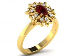 cincin berlian untuk wanita Model Cetak 3D