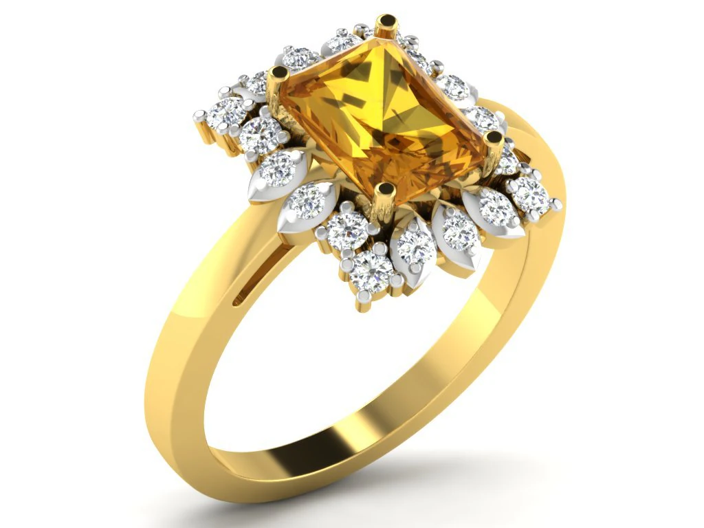 diamond ring for ladies 3D Print Model .c4d .max .obj .3ds .fbx .stl .blend