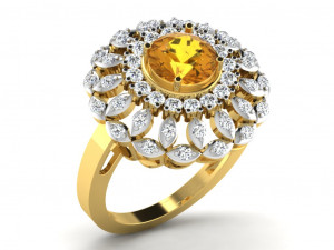 diamond ring for ladies Modèles 3D en vedette