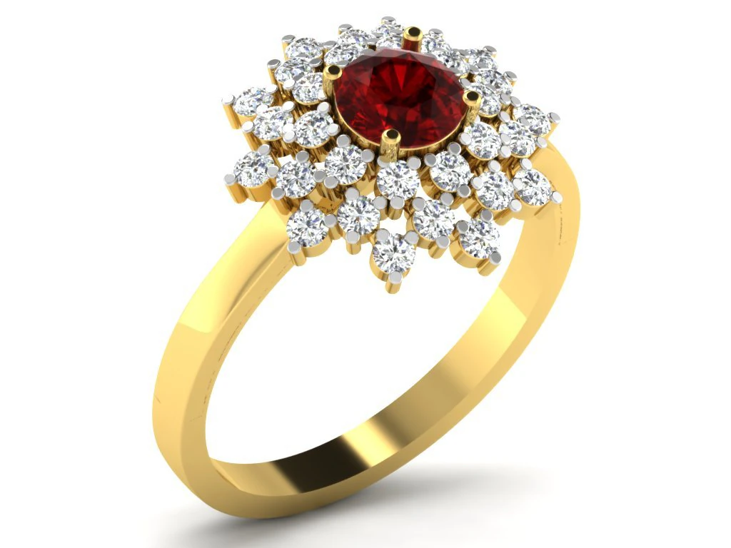 diamond ring for ladies 3D Print Model .c4d .max .obj .3ds .fbx .stl .blend 
