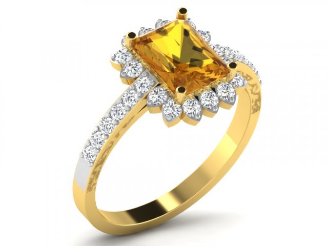 diamond ring for ladies 3D-printmodel .c4d .max .obj .3ds .fbx .stl .blend 